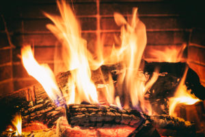 Burning Logs in Fireplace - Raleigh NC - Mr. Smokestack Chimney Service