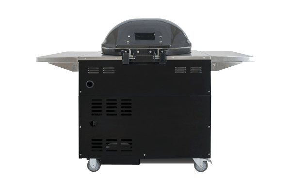 Stock Image of Primo Oval G 420 Gas Grill back view of primo oval g 420 gas grill